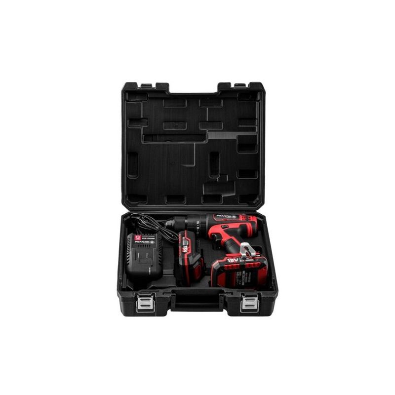 AKU bušilica odvijač PRAKTIK 40Nm 18V (PTQ093) + 2X baterija 2,0Ah + punjač Cijena