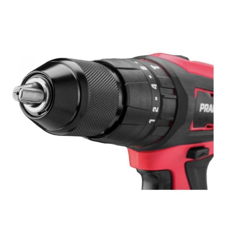 AKU bušilica odvijač PRAKTIK 40Nm 18V (PTQ093) + 2X baterija 2,0Ah + punjač Cijena Akcija