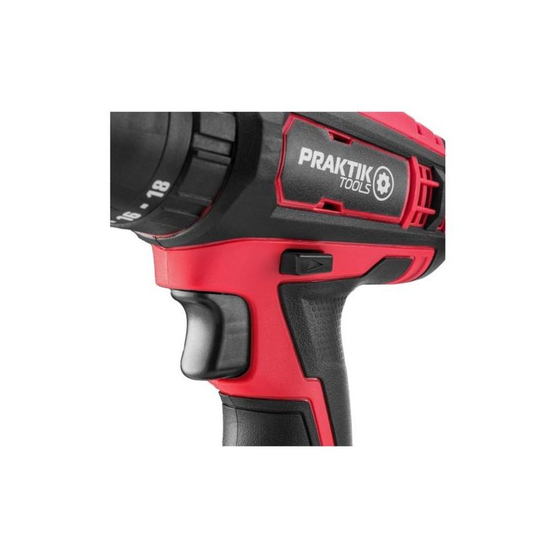 AKU bušilica odvijač PRAKTIK 40Nm 18V (PTQ093) + 2X baterija 2,0Ah + punjač Cijena Akcija