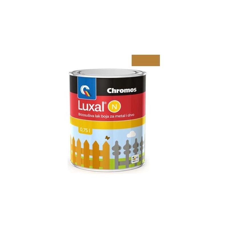 Brzosušiva lak boja za metal i drvo oker Luxal 0,75L