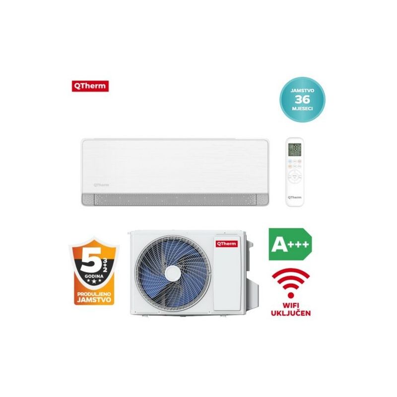 Klima uređaj Qtherm Magic Free Inverter 5,4kW WI-FI sa vanjskim grijačem Cijena