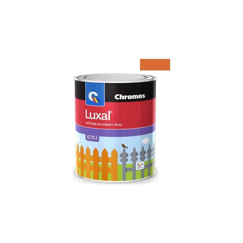 Lak boja za metal i drvo narančasti Luxal 0,2L Cijena