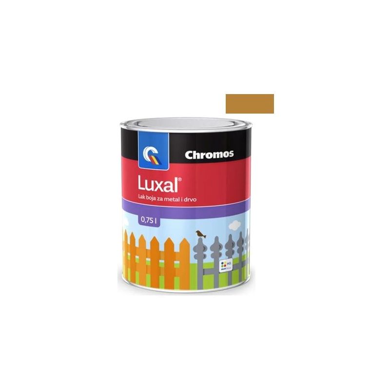 Lak boja za metal i drvo oker Luxal 0,2L Cijena