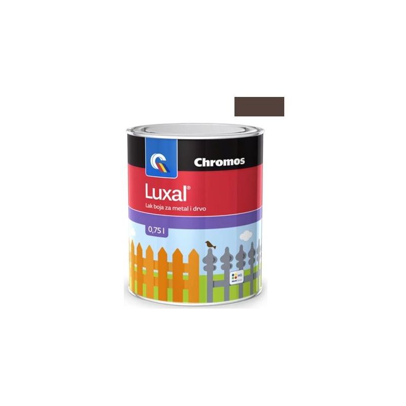 Lak boja za metal i drvo smeđa Luxal 0,2L Cijena