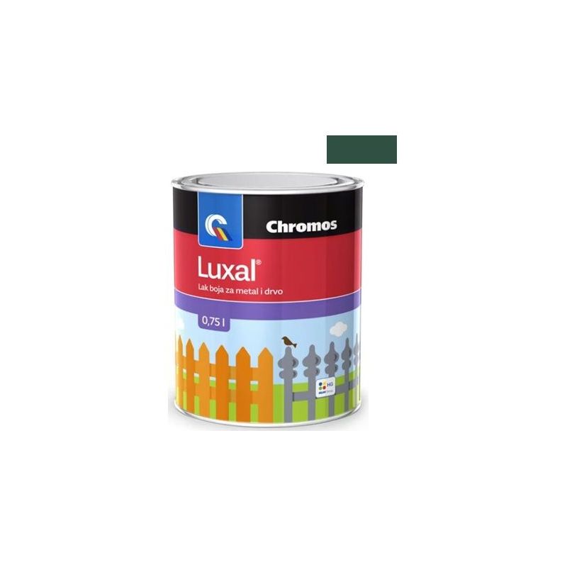 Lak boja za metal i drvo tamno zelena Luxal 0,75L Cijena