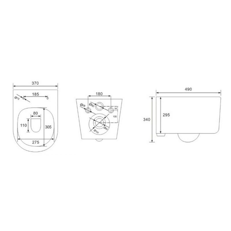 WC školjka viseća rimless Armal sa sjedalicom Orion Cijena